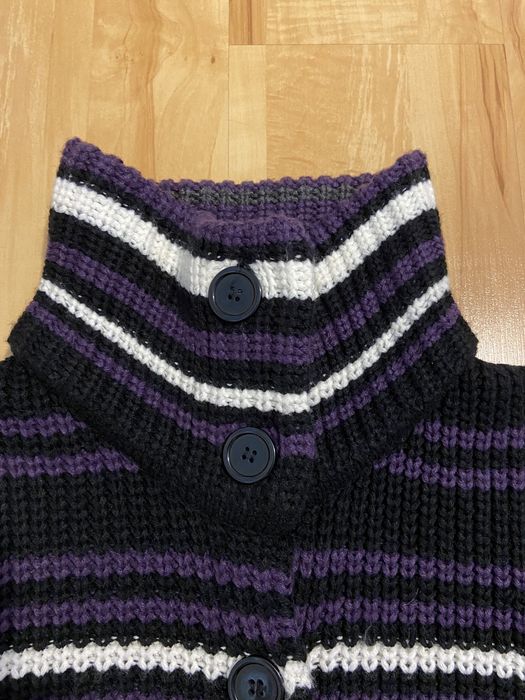 Bpc rozm 44/46 damski długi kardigan w paski na guziki gruby ciepły cz