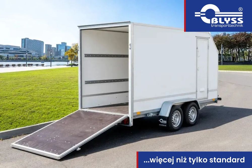 Blyss F 2036 T Furgon  Przyczepa kontener z Trapem najazdowym, przewóz pojazdów, Furgon