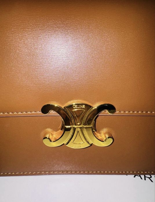 Сумка Premium Celine Triumph рыжая