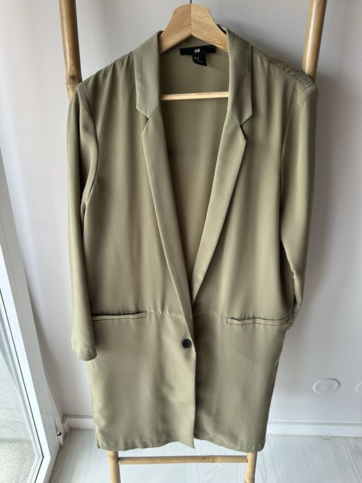 Casaco verde comprido, oversized, H&M