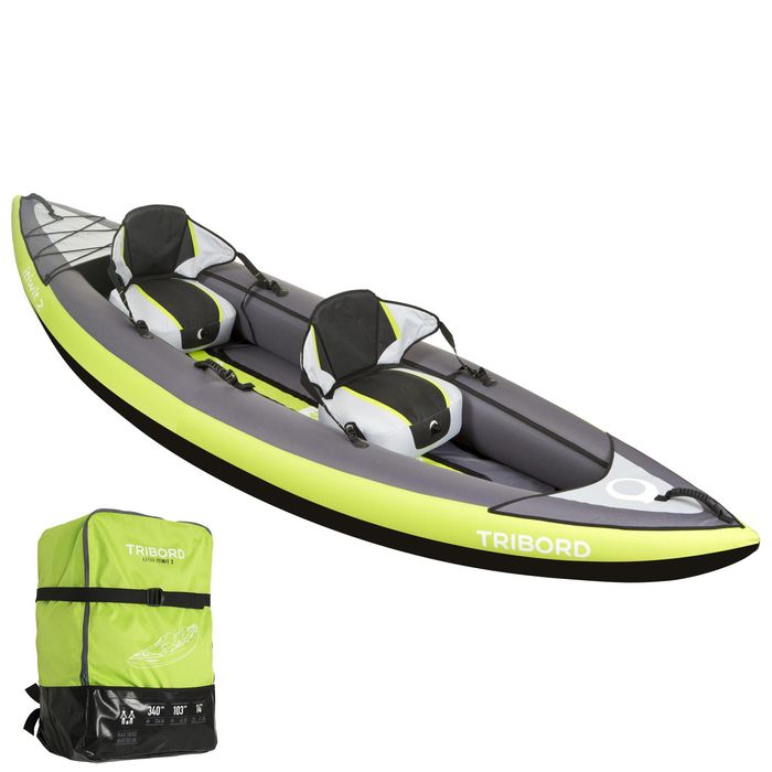 Kayak insuflável 1 ou 2 lugares ITIWIT 2 Verde