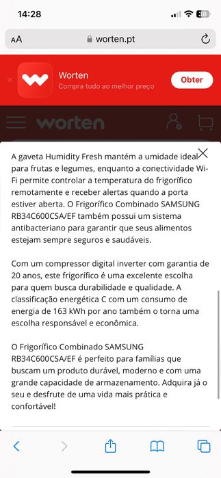 Vendo frigorífico Samsung