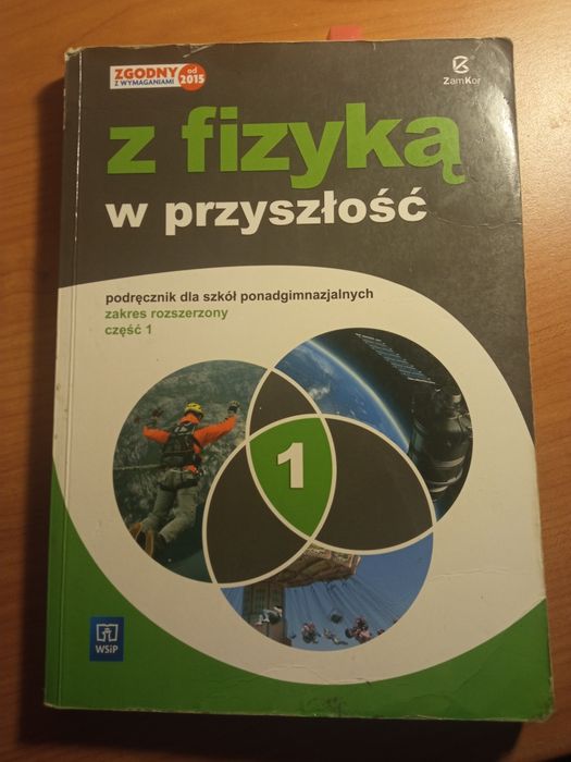 Używany podręcznik z fizyką w przyszłość zamkor 1