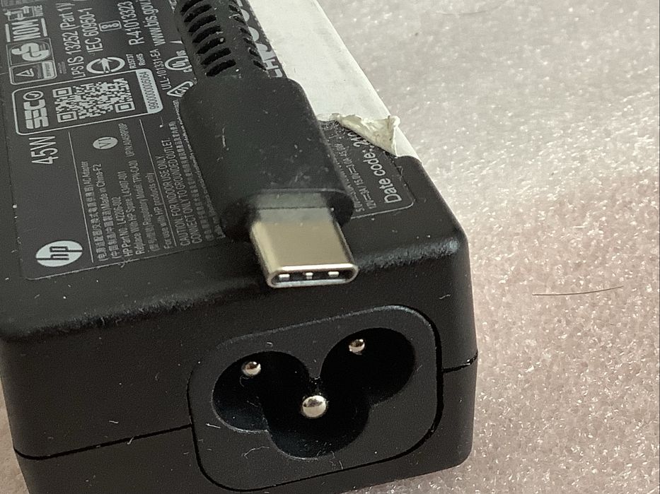 AC adaptador - Carregador original HP TPN-CA20 45W conector USB-C