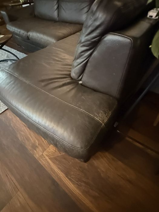 Narożnik z prawdziwej skóry