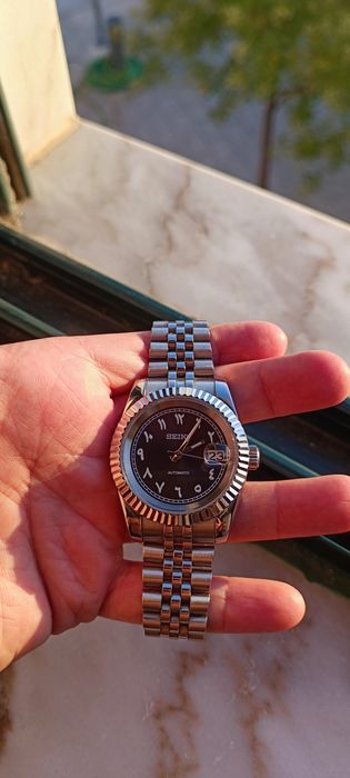 Relógio Seiko Mod Arabic Dial Black
