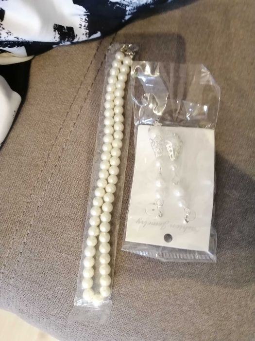 conjunto bijuteria noiva ou cerimonia colar brincos perolas e strass