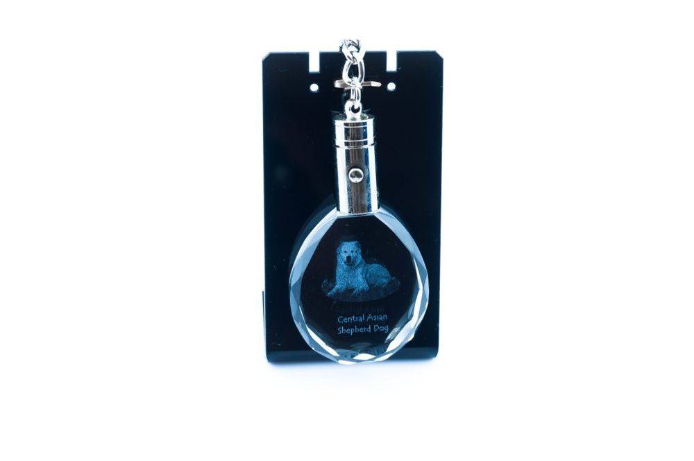 Owczarek środkowoazjatycki brelok do kluczy owalny z koniem Art-Dog