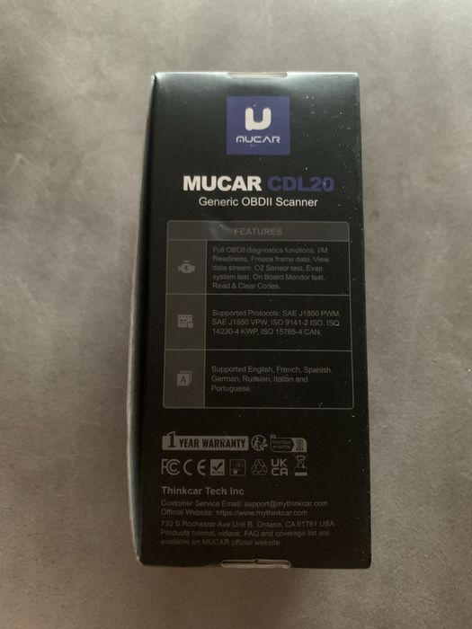 Автосканер MUCAR CDL20 Generic OBDII Scanner