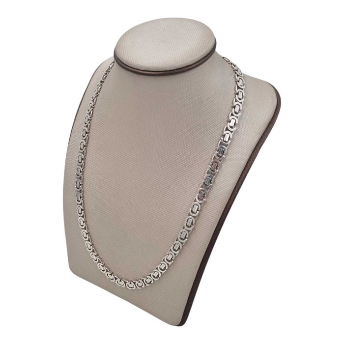 Stylowy srebrny łańcuch splot euro – ag925 / 46,34 g / 55 cm
