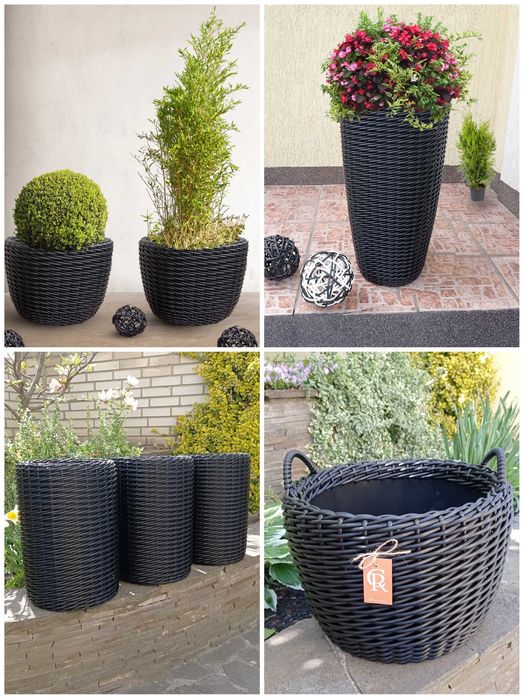 Кашпо для квітів 5л-65л,Дровниця, Корзина,Горщик.Вазон.Кашпо з ротангу