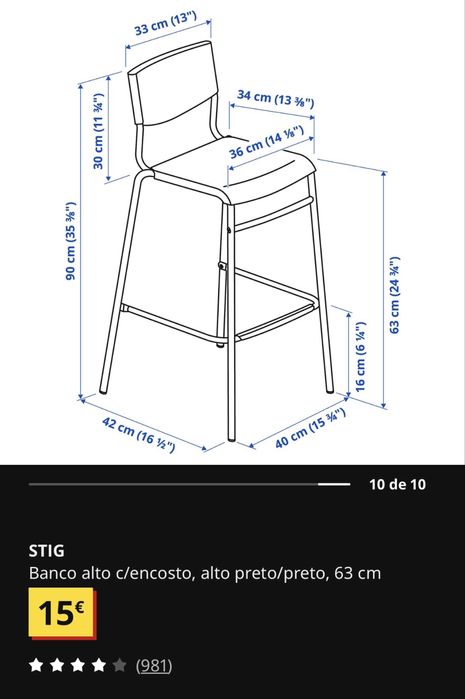 Cadeiras altas Ikea - STIG