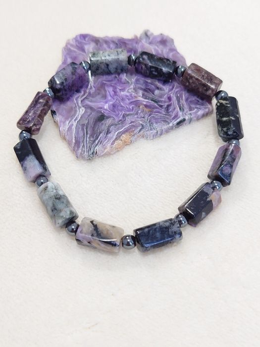 Bransoletka czaroit i hematyt