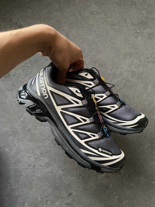 (БЕЗ ПЕРЕДОПЛАТИ)Salomon XT-6 Gore-Tex Black Grey White Соломони ХТ-6