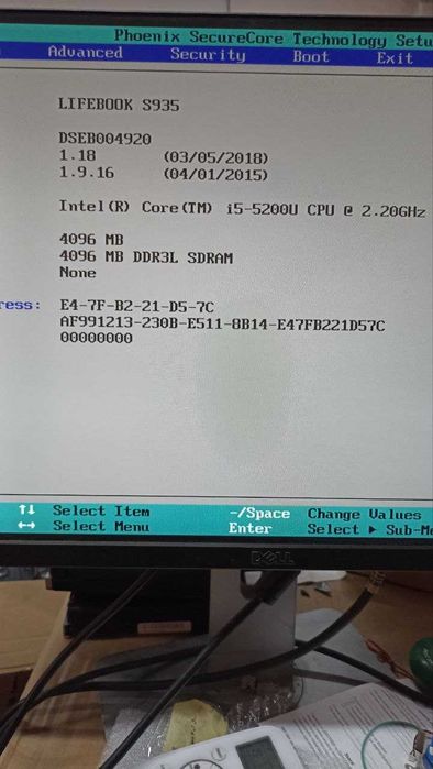 Разборка Fujitsu S935