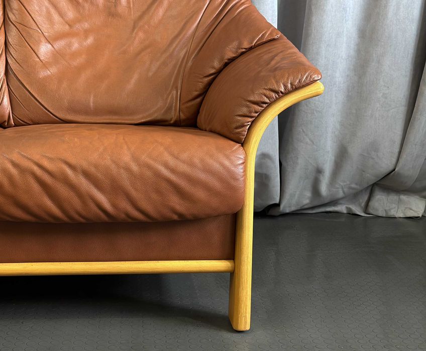 Диван-двійка Stressless/коричнево-рудий/шкіряні дивани/меблі з Європи
