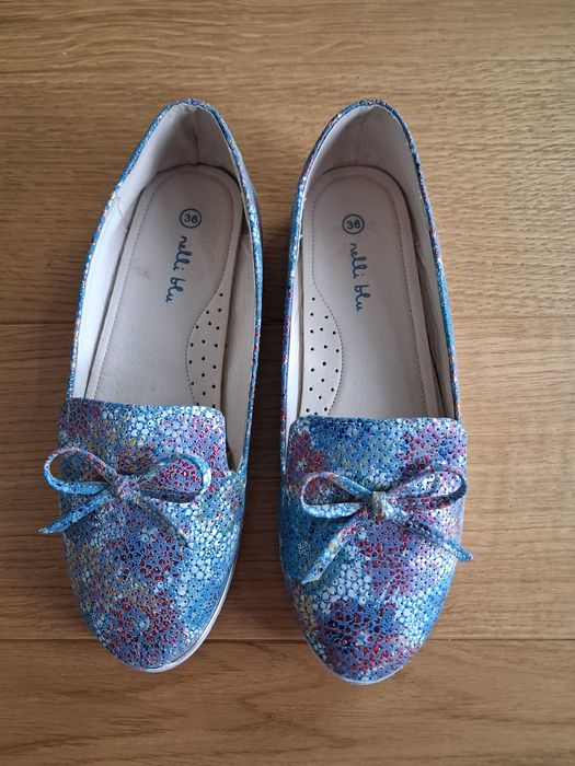 Baleriny dziewczęce Nelli blue, rozm.36