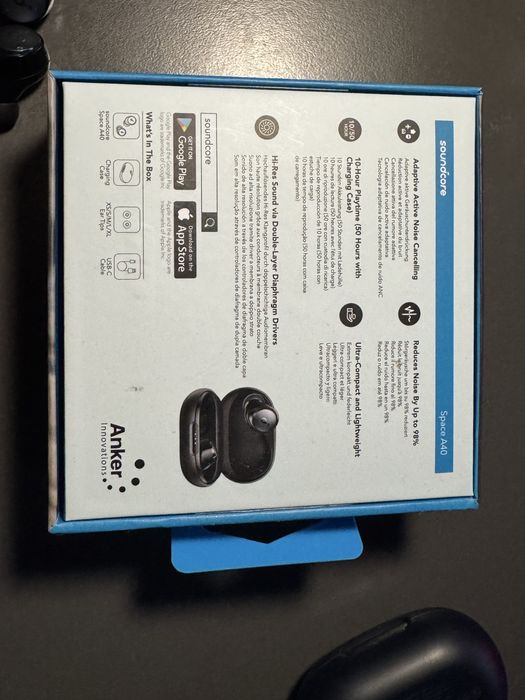 Słuchawki dokanałowe SOUNDCORE Space A40 ANC wodoodporne Czarne