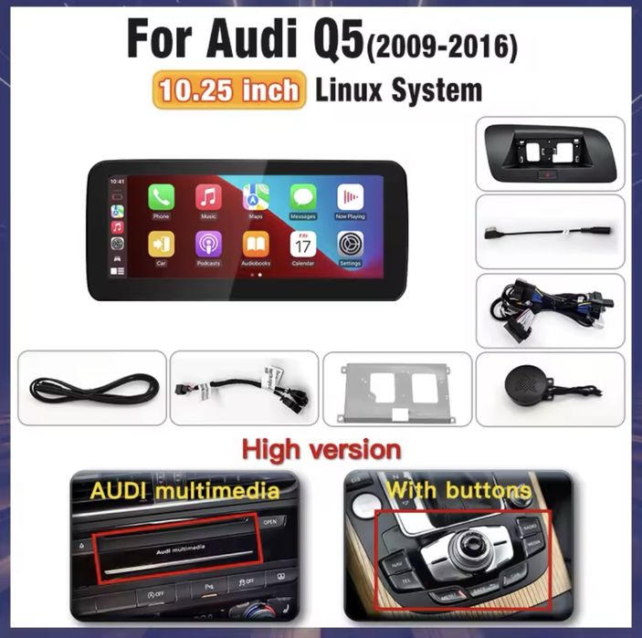 Андроід магнітола для Audi A5 , Audi Q5 2009-16, Audi A4 2009-16