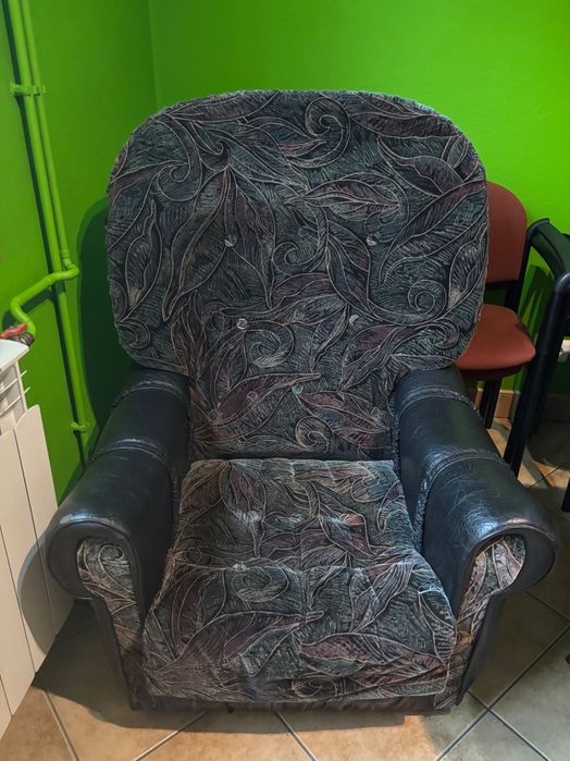 2 Fotele skórzane ze wzorami duże