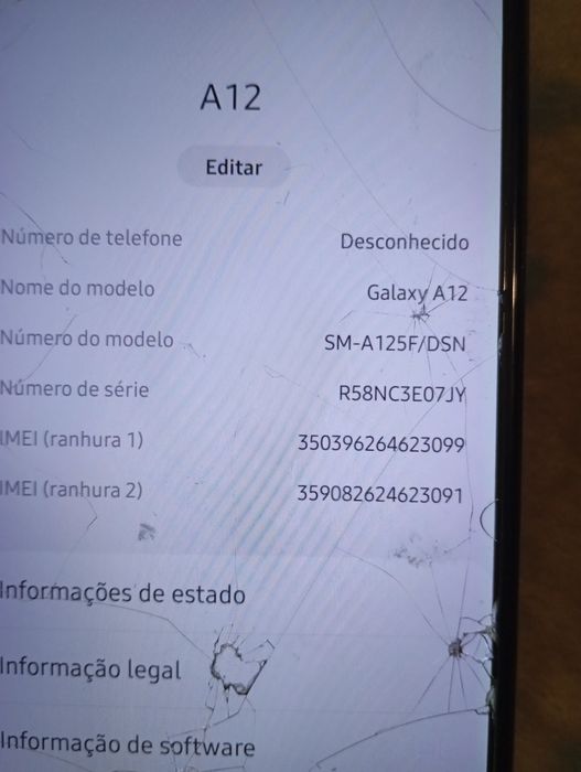 Vendo Samsung galaxy A12 64g desbloqueado a todas as redes