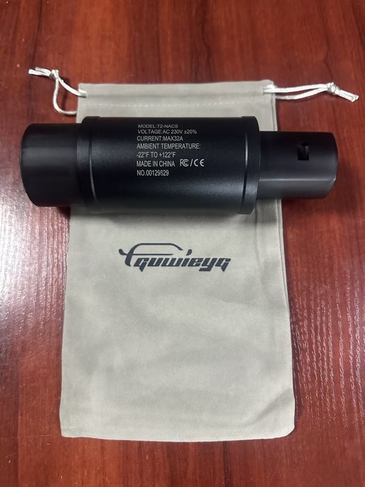 Перехідник Type 2 Tesla - переходник адаптер від виробника Guwieyg.