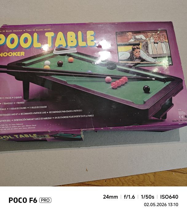 Gra Stołowa Bilard / Snooker dla dzieci - Kompletny zestaw