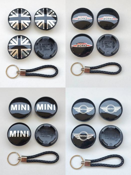 Centros de roda / Centros de jante / Tapa Cubos / Calotas  Mini 54mm ( One / Clubman / Coupé/ Cabriolé / Countryman / Paceman / Roadster )