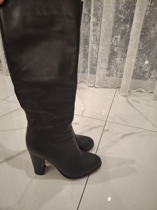 Шкіряни сапоги жіночі