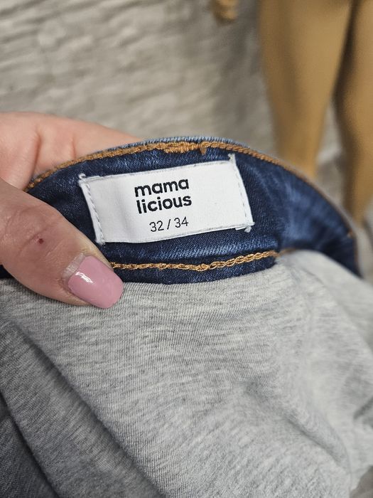 Spodnie jeansowe ciążowe Mamalicious 32/34
