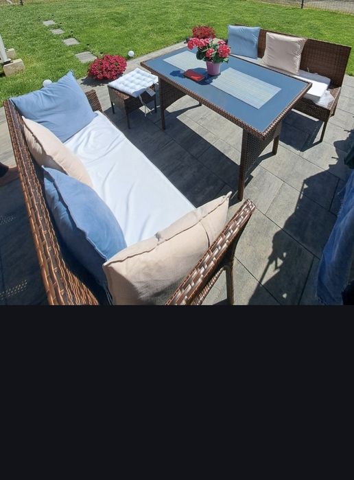 Zestaw ratanowy do ogrodu