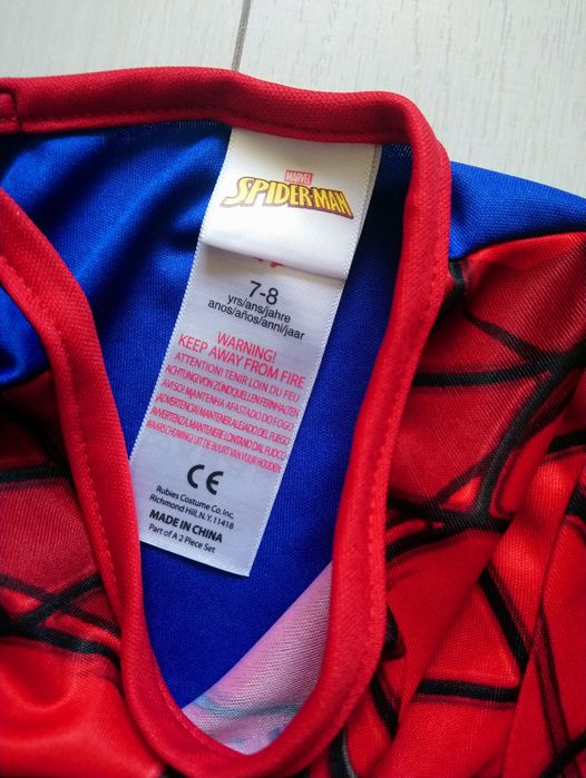 Карнавальний костюм Спайдермен Spider man Marvel на 7-8 років