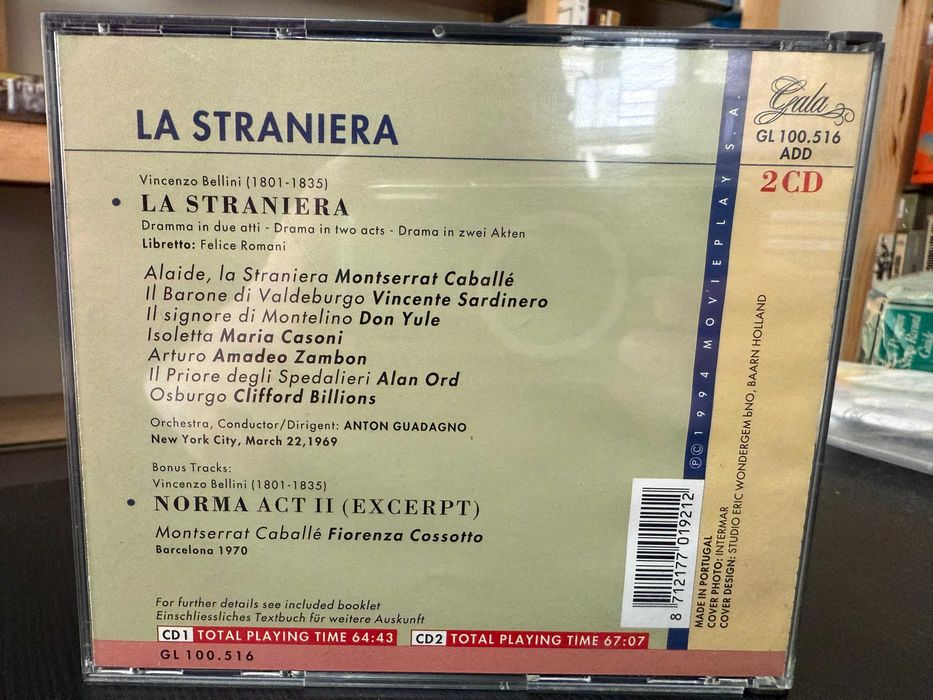 Bellini – La Straniera – Montserrat Caballé, Amadeo Zambón – Guadagno