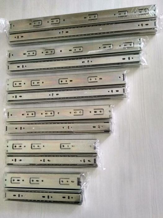 Направляющие телескопические шариковые для ящиков длина 250 - 500мм