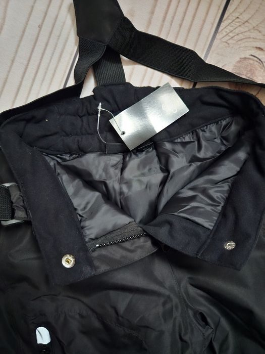 Crivit 122/128 штани лижні дитячі чорні зимові термо комбінезон