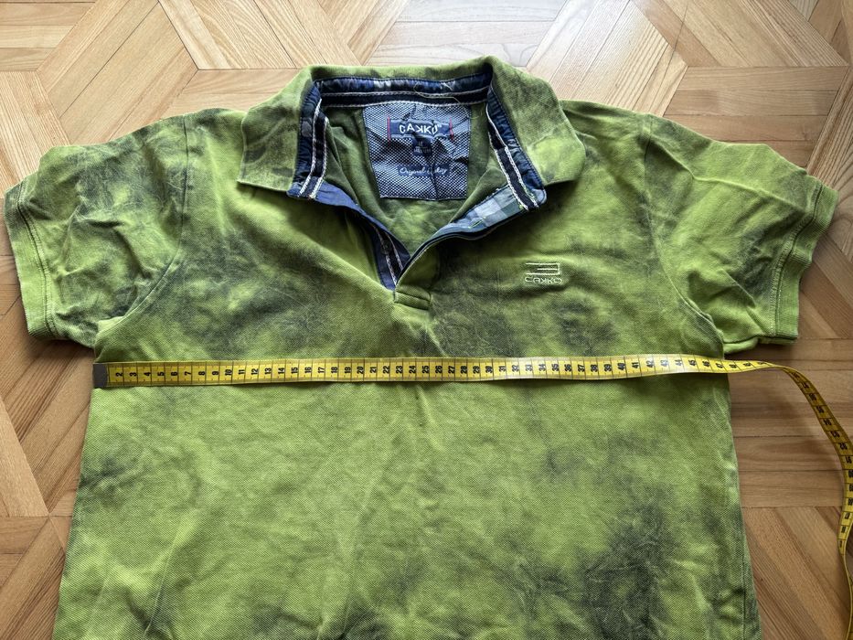 Koszulka polo Canko męska r M zielona barwiona