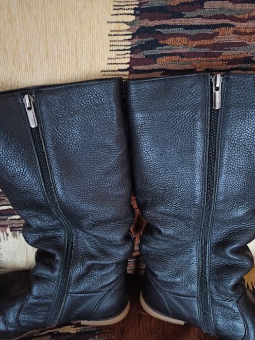 Сапоги кожаные женские,зимние