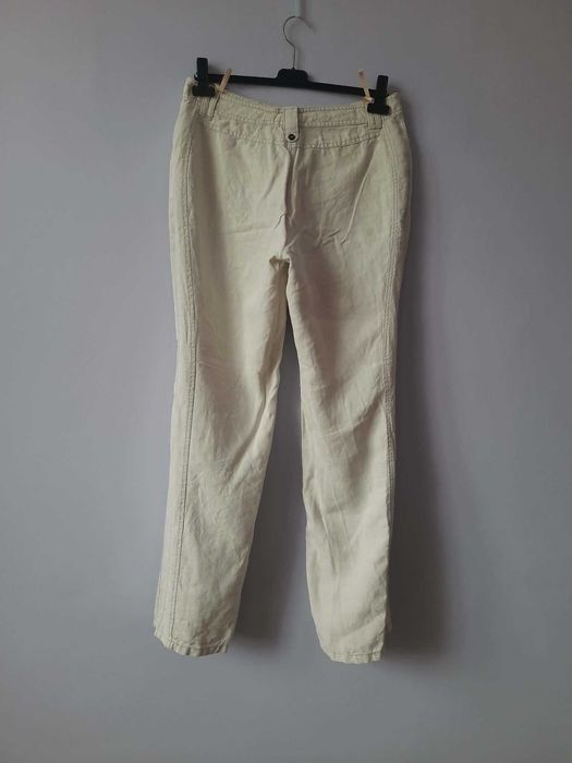 Spodnie lniane, jasny beż
