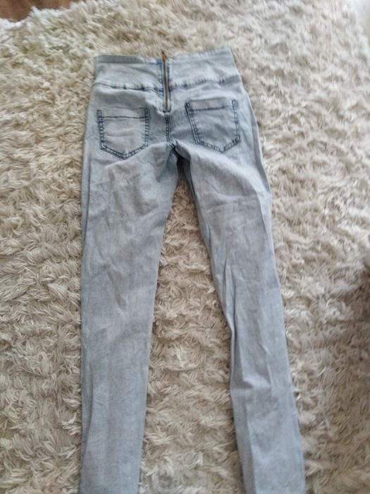 jeansy rurki wysoki stan