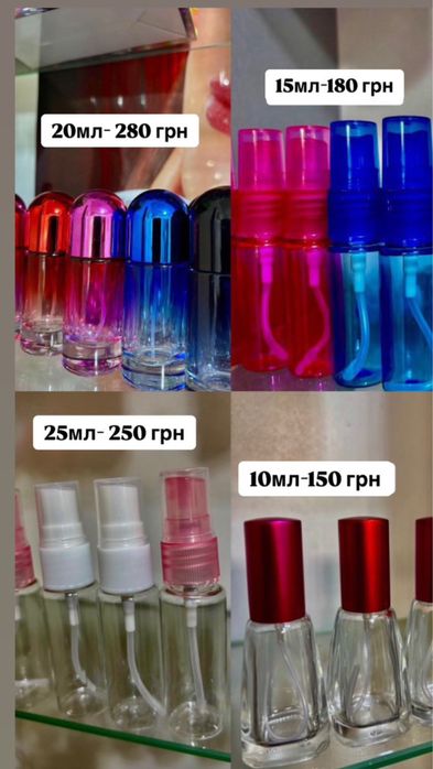 парфуми на розлив Нова Одеса (10грн - 1 мл)