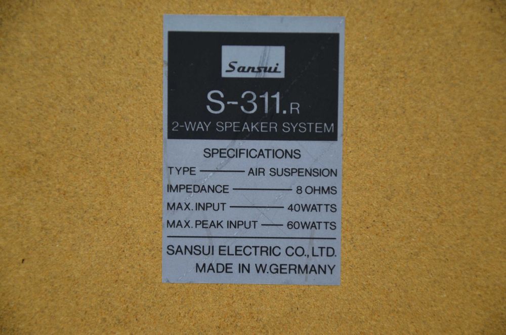 Kolumny Sansui S-311 R oryginał okazja