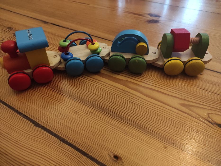 Pociąg drewniany baby mix
