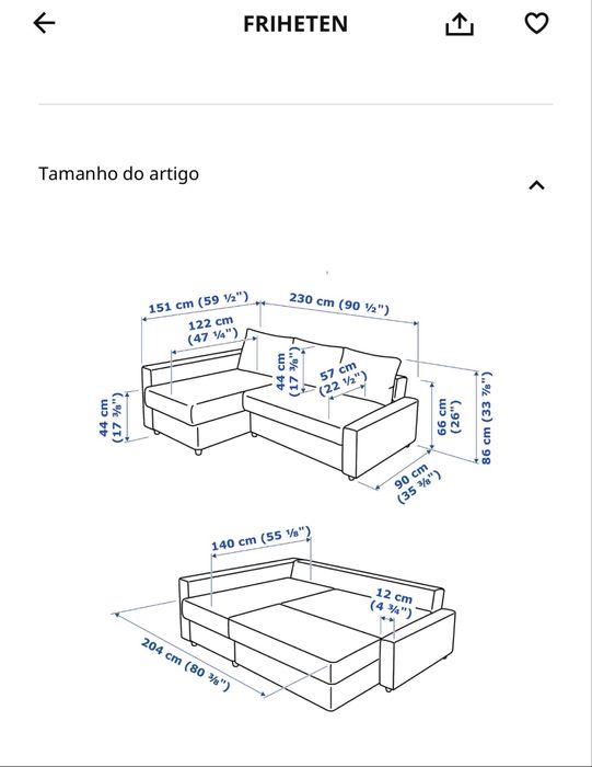 Vendo sofá cama com arrumação