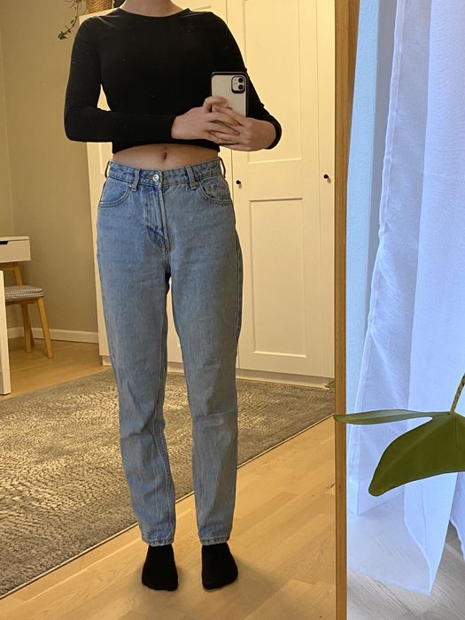 mom jeans jasnoniebieskie
