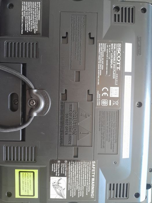 Conjunto de leitor de dvd portátil