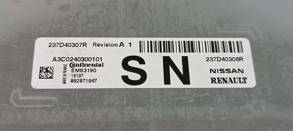 CENTRALINA DO MOTOR UCE RENAULT ZOE
