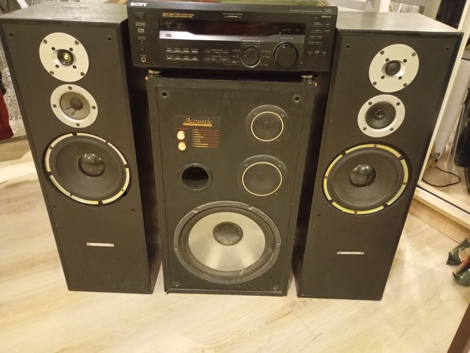 Amplituner Sony i kolumny głośnikowe