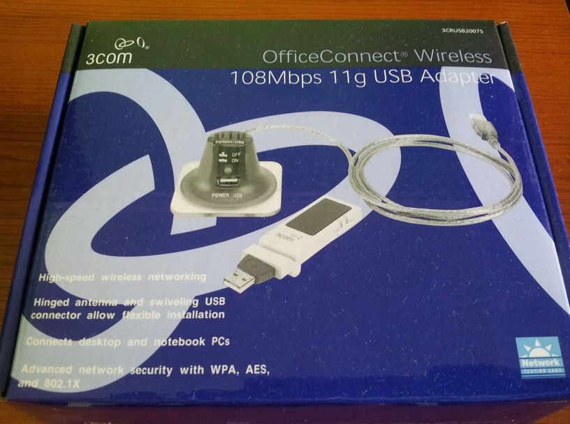 Adapter USB modem Wi-Fi WiFi karta 3Com 3CRUSB20075