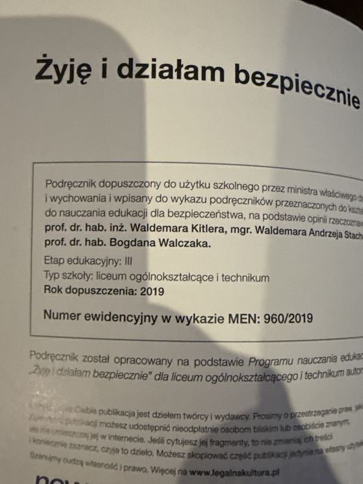 Żyję i działam bezpiecznie