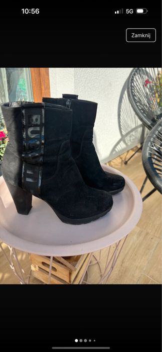 Botki skorzane zamszowe Bugatti rozmiar 36